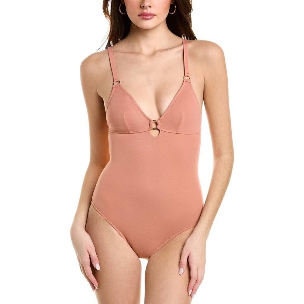 Melissa Odabash Havana Embellished Cutout Swimsuit - Antique rose